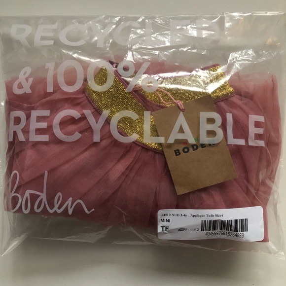 NWT Mini Boden Applique Tulle Skirt - Picture 4 of 6